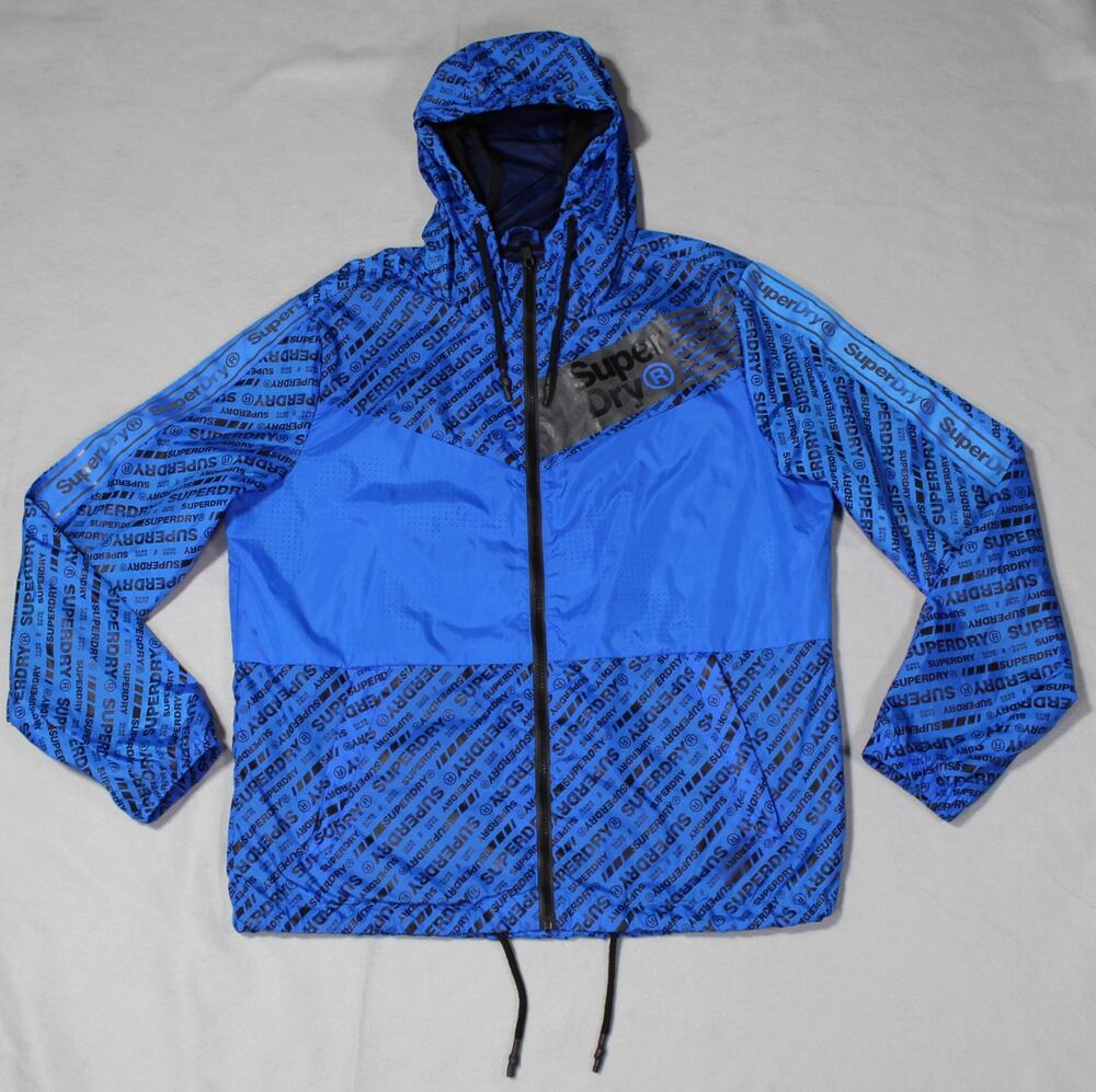 Superdry Ollie Core Cagoule Windbreaker Jacket Mens XL Hooded